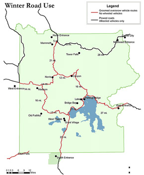 Yellowstone Winter Map