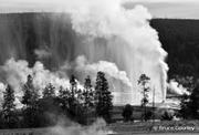 Beehive Geyser in Black and White