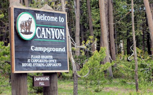 Canyon Campground Sign