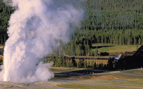 Old Faithful from Observation Point