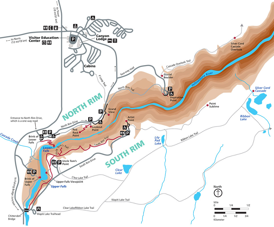 Map of the Canyon area