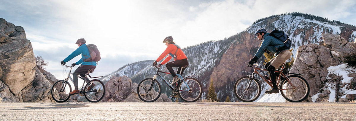 Bicycles on Yellowstone Road