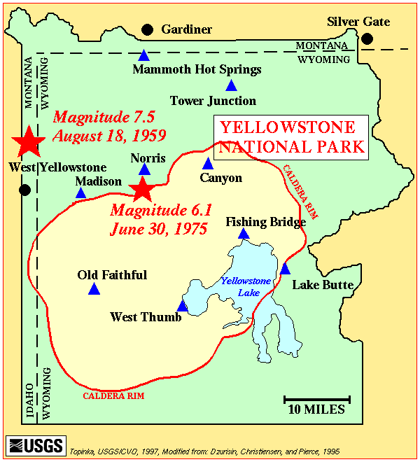 Yellowstone Caldera Map