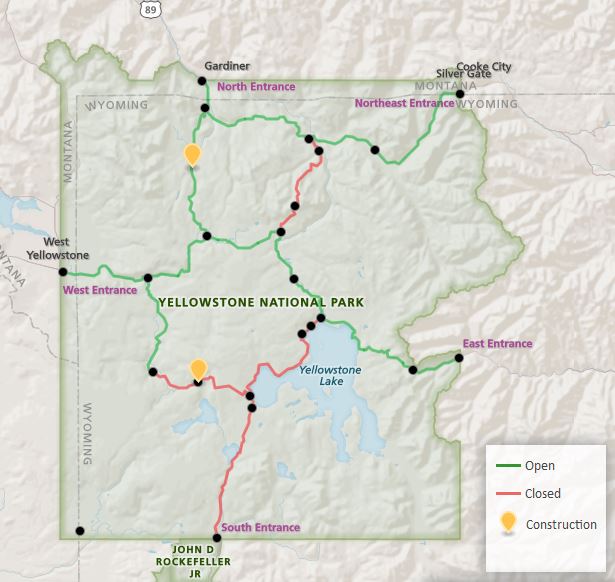 Yellowstone National Park Maps Official Park Map Topo And More