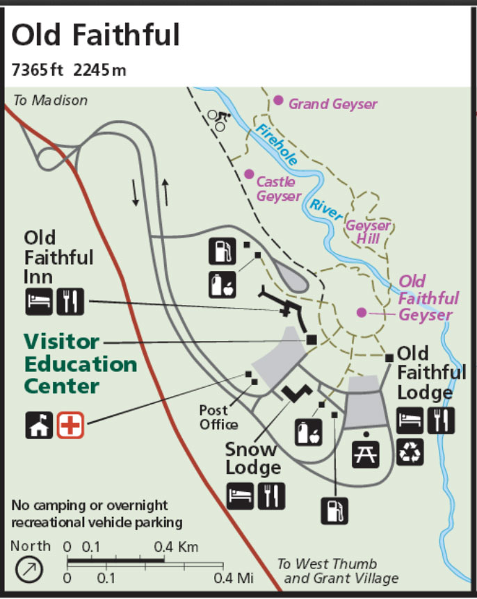 Old Faithful Area Map