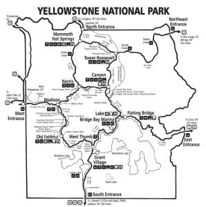 Services Map - Yellowstone Maps