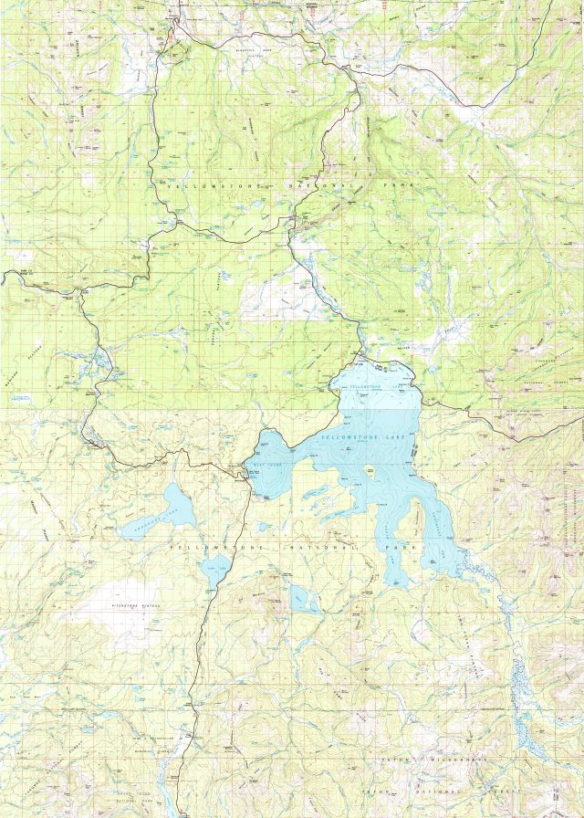 Yellowstone Topo Map - Yellowstone Maps