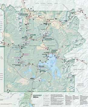 Yellowstone Relief Map