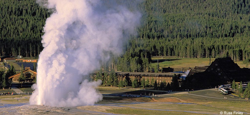 Old Faithful from Observation Point