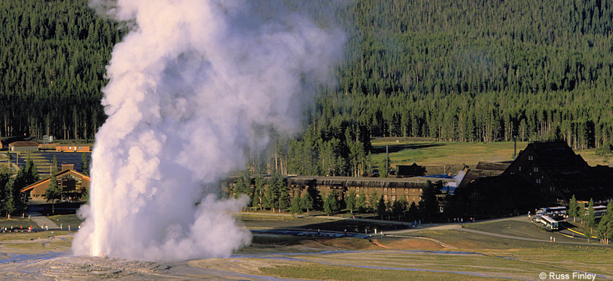 Old Faithful from Observation Point